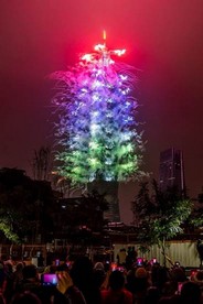 台北101新年の花火