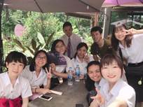 タイの学生にキャンパスを案内してもらいました。