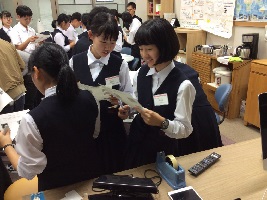 Participants doing a communication activity to learn about key characters in the movie.