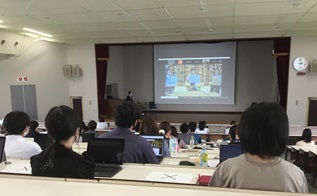 安田先生、舘林先生、横尾先生による授業風景 (東京の会場からオンラインで)